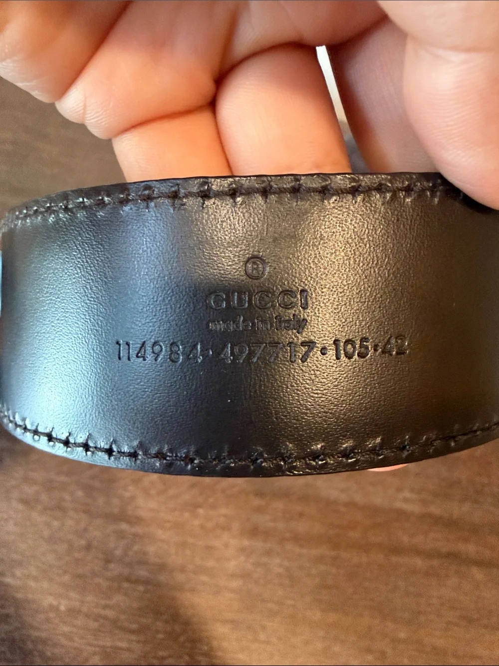 Gucci Brown Leather Belt with Gold Interlocking G Buckle